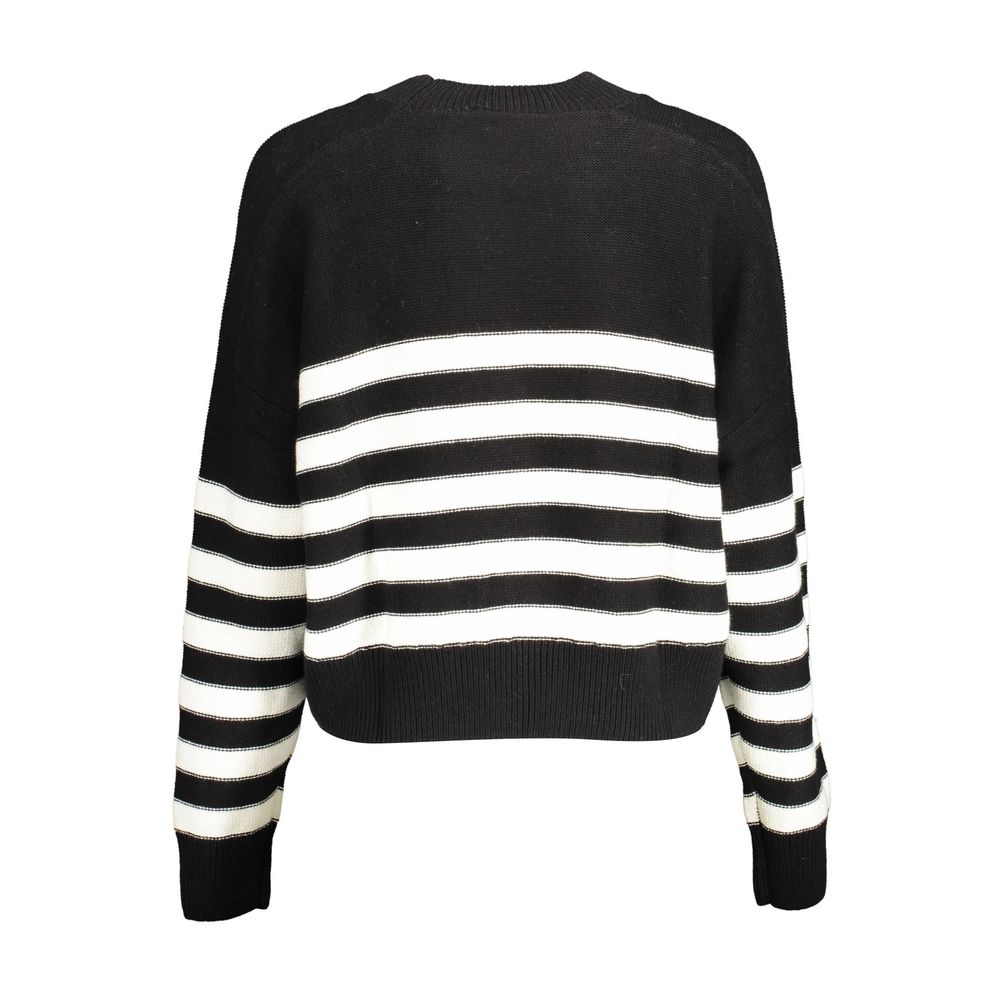 Black Cotton Sweater - ventzia