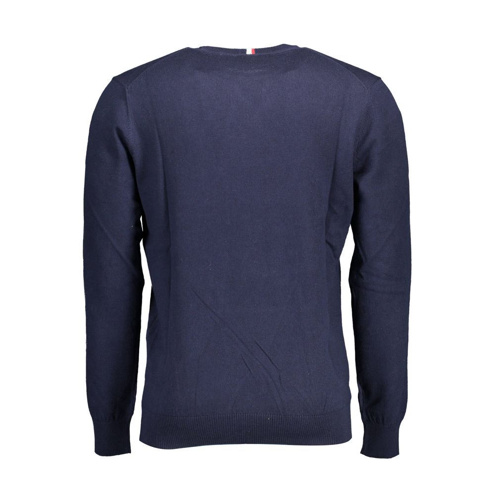 Blue Cotton Sweater - ventzia