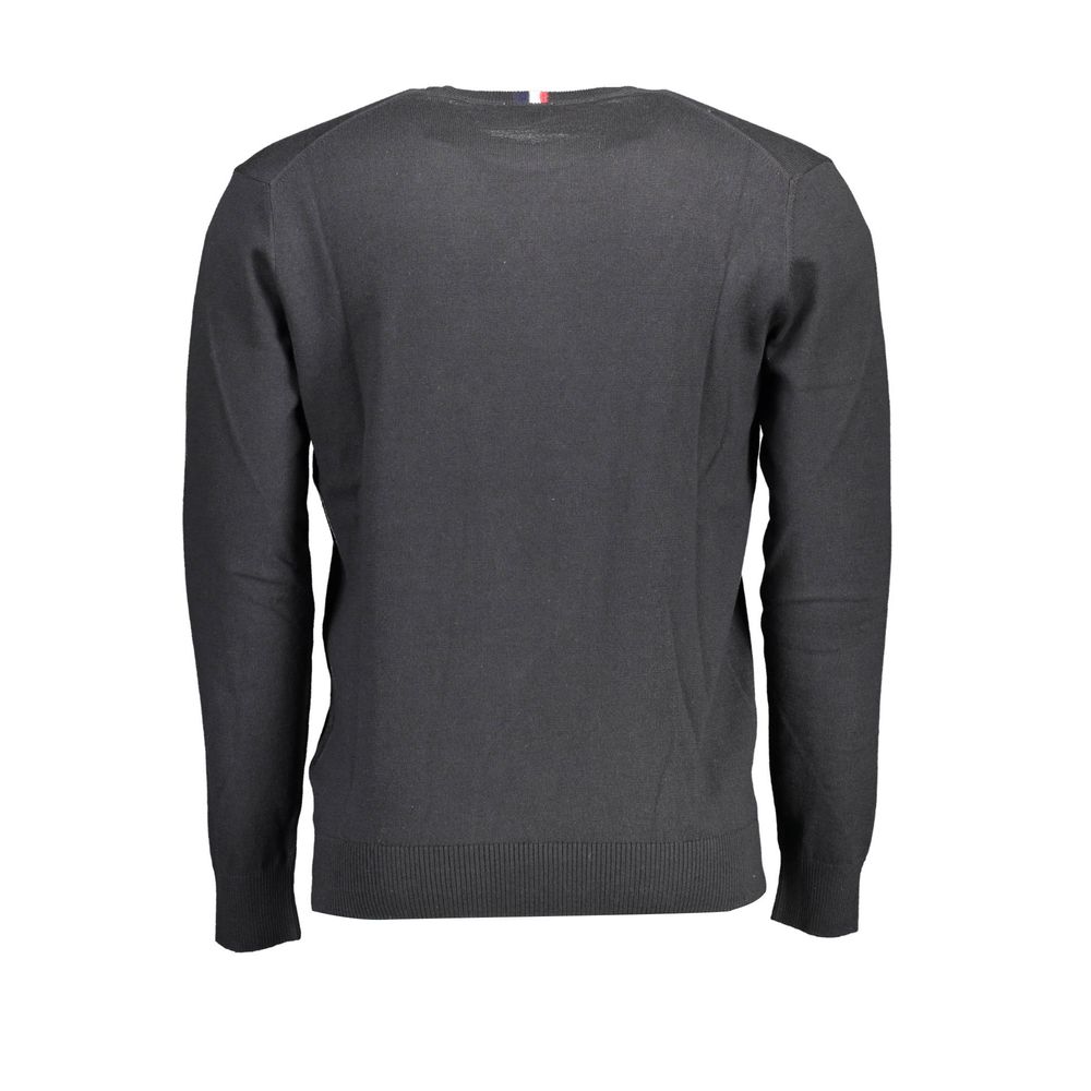 Black Cotton Sweater - ventzia