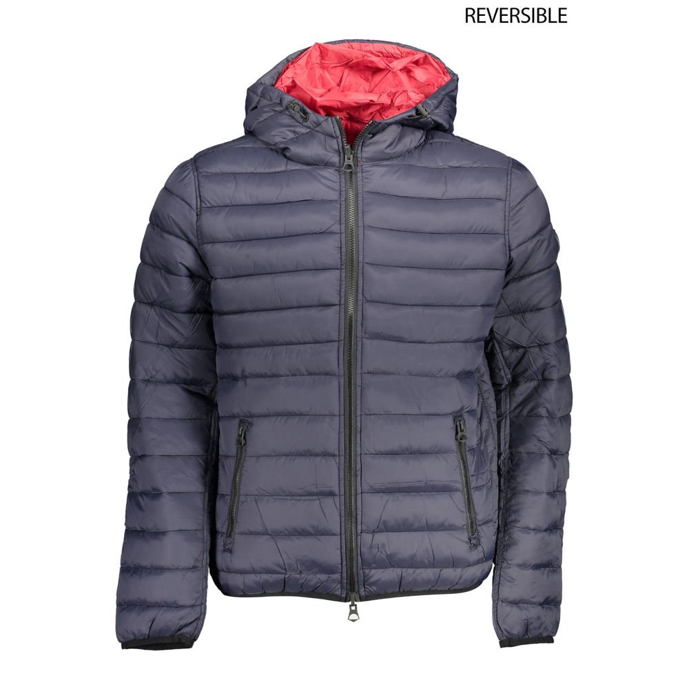 Blue Nylon Jackets & Coat - ventzia