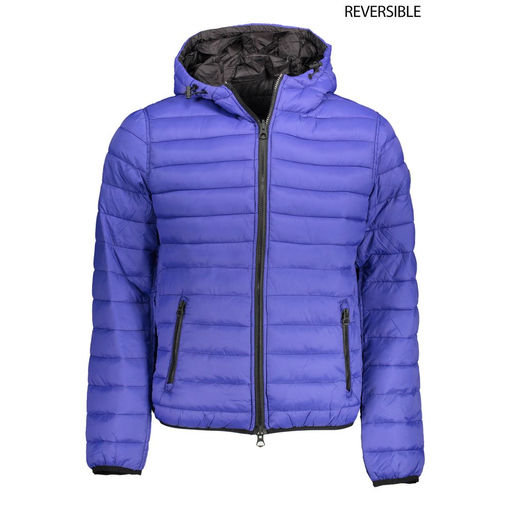 Blue Nylon Jackets & Coat - ventzia