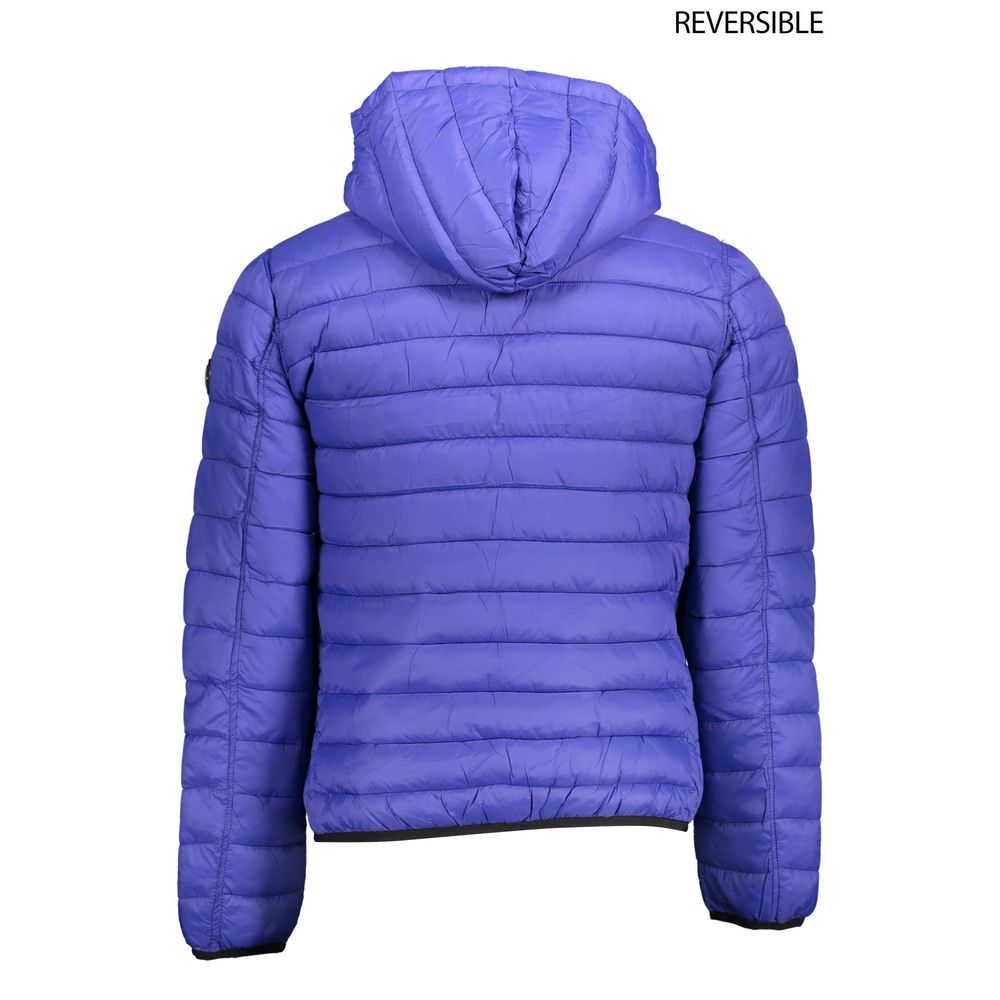 Blue Nylon Jackets & Coat - ventzia