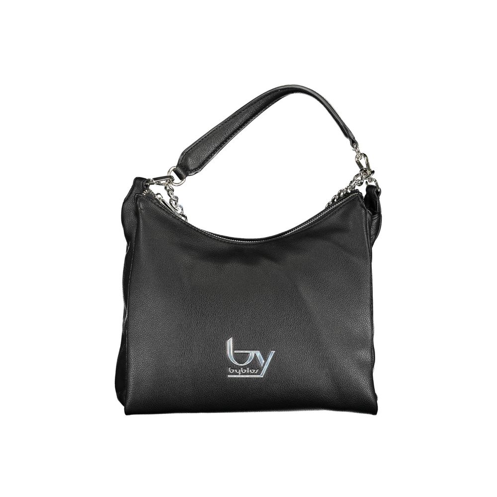 Black Polyurethane Women Handbag - ventzia