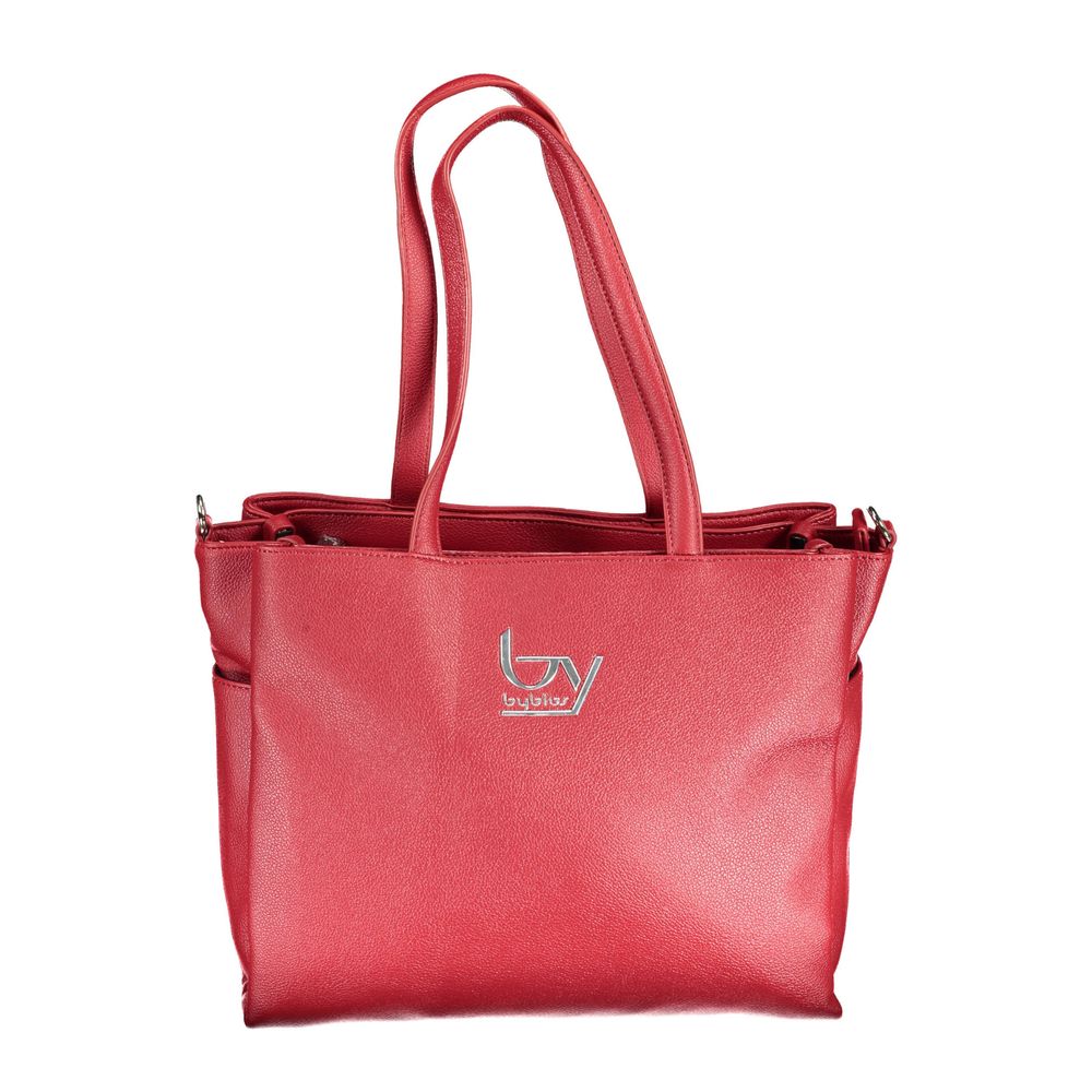 Rosso Polyurethane Women Handbag - ventzia