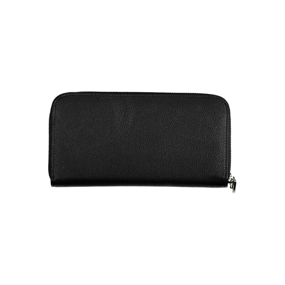 Black Polyurethane Women Wallet - ventzia