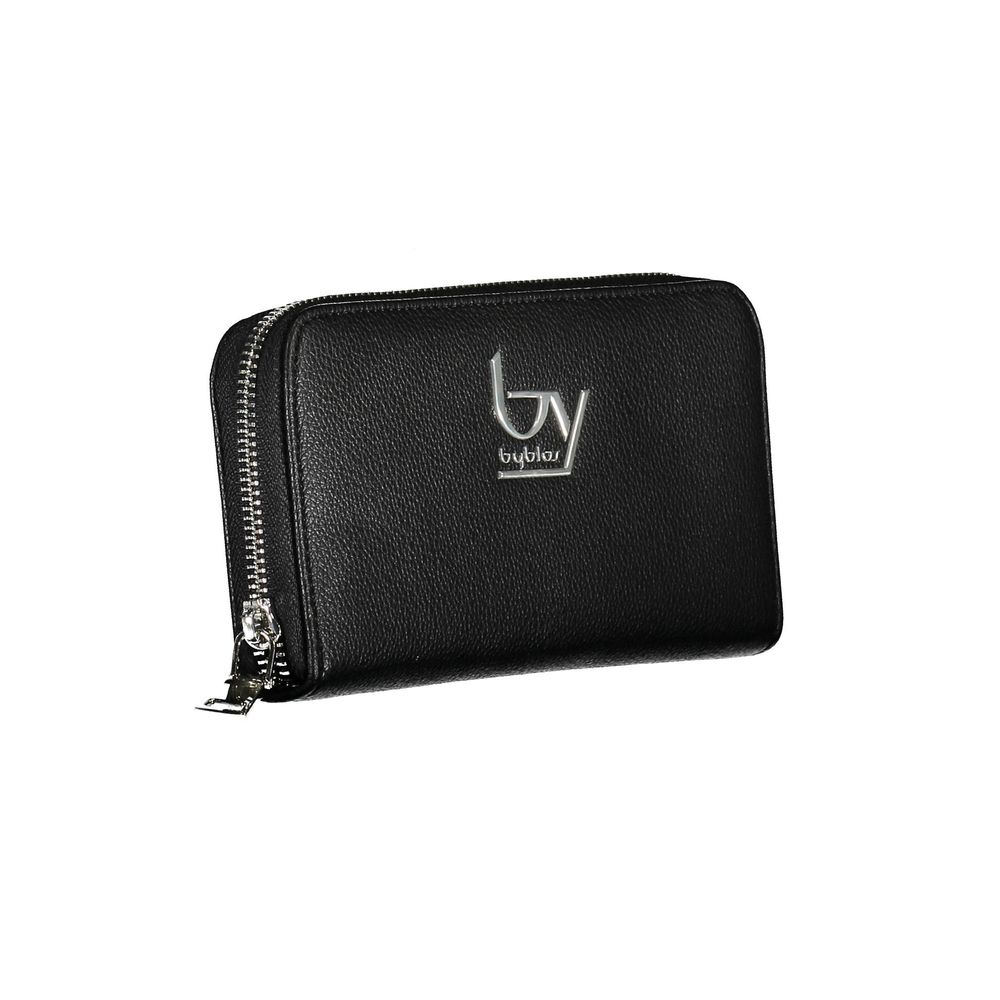 Black Polyurethane Women Wallet - ventzia