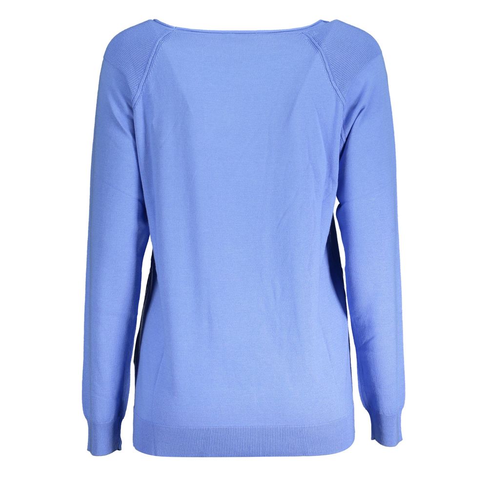 Blue Cotton Sweater - ventzia
