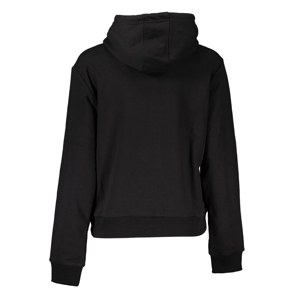 Black Cotton Women Sweatshirt - ventzia