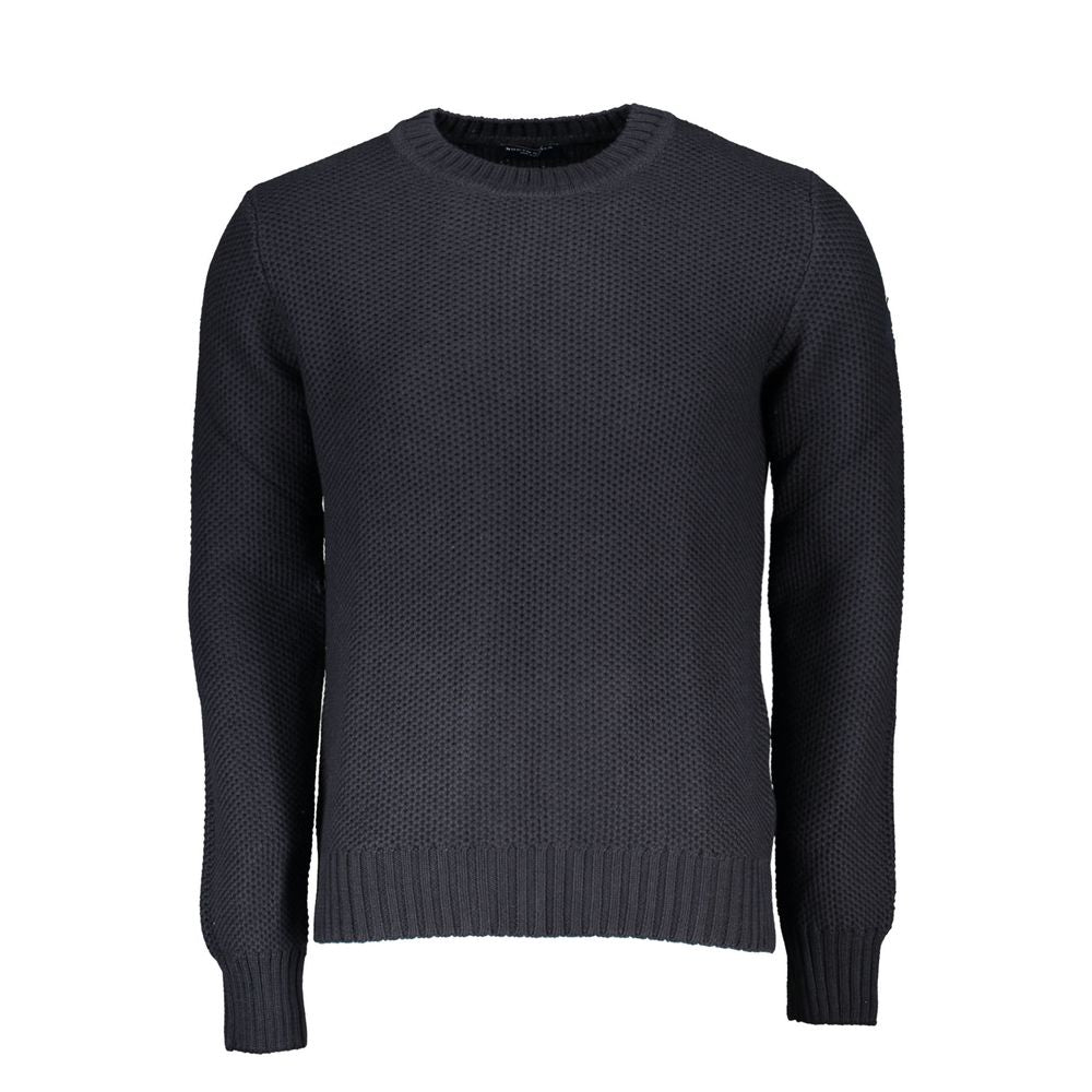 Blue Cotton Men Sweater - ventzia