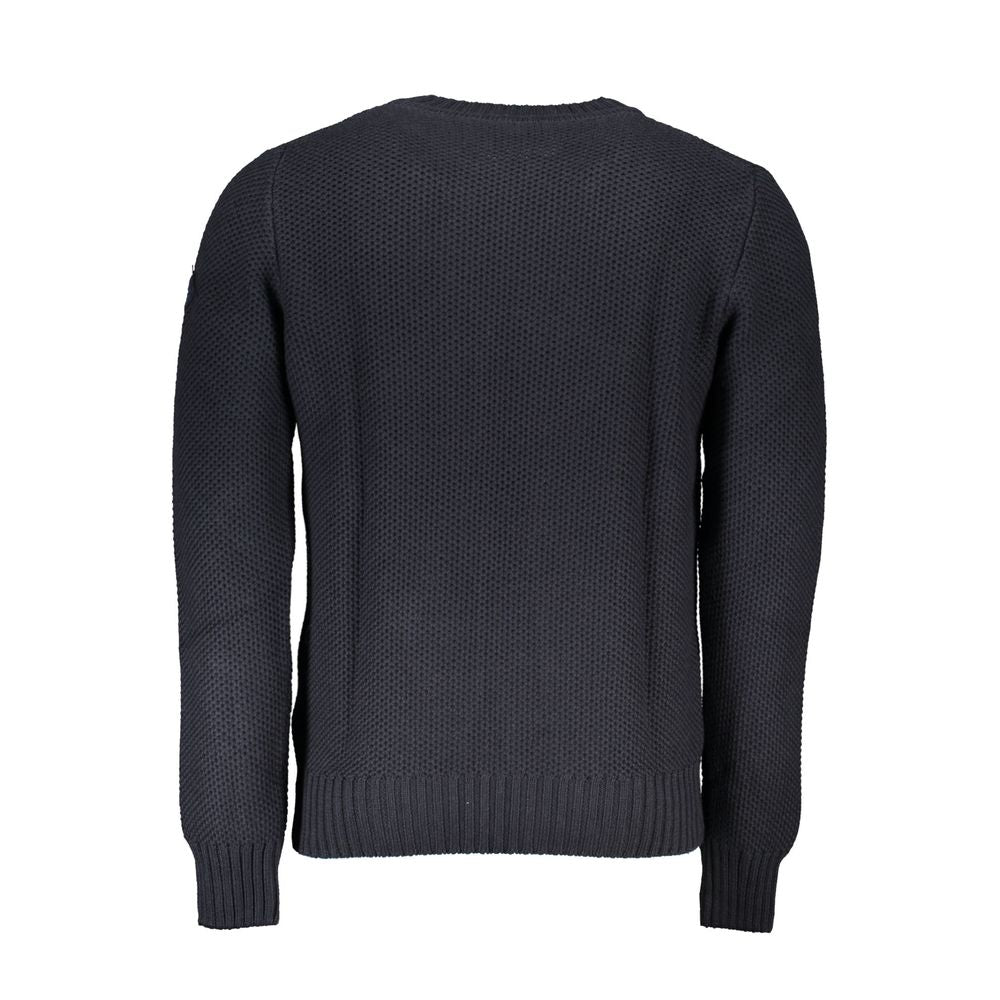 Blue Cotton Men Sweater - ventzia