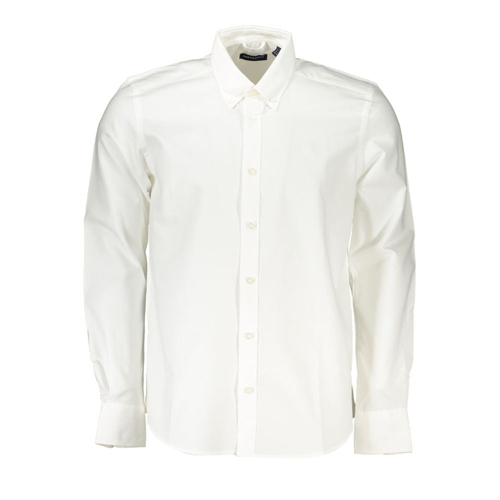 White Cotton Men Shirt - ventzia