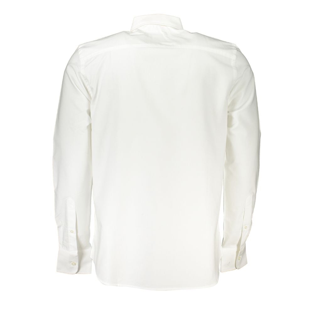 White Cotton Men Shirt - ventzia