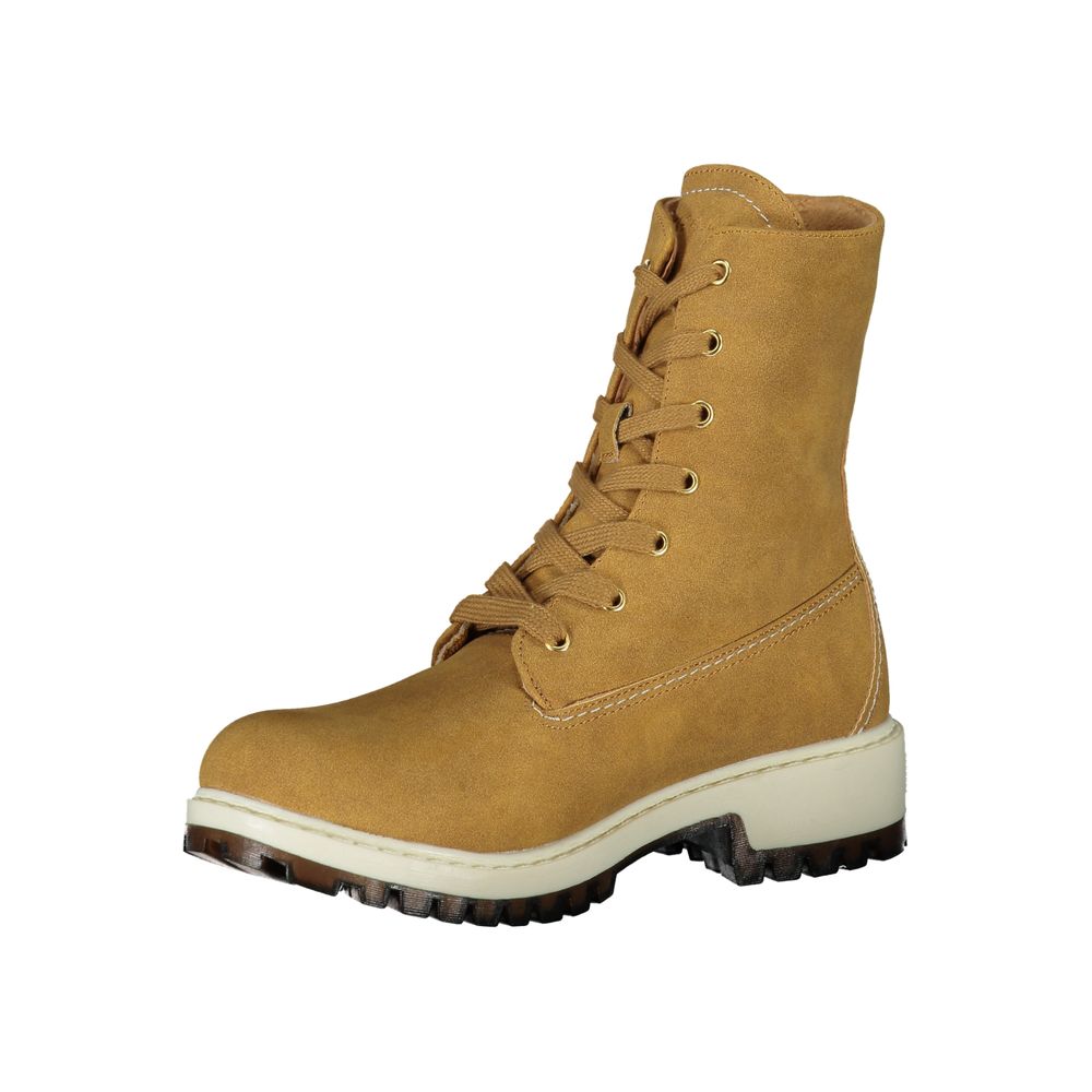 Brown Polyester Women Boot - ventzia