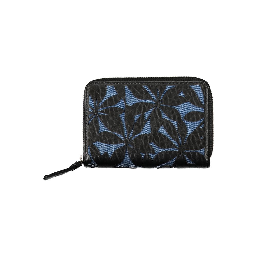Black Polyurethane Women Wallet - ventzia