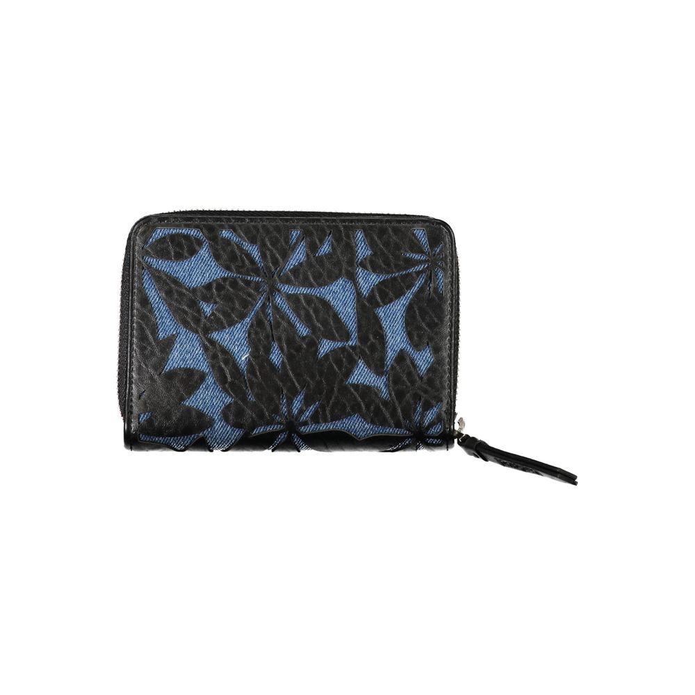 Black Polyurethane Women Wallet - ventzia