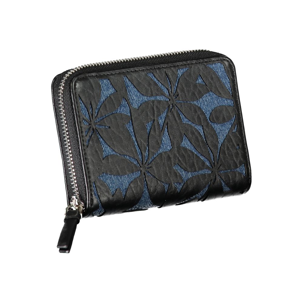 Black Polyurethane Women Wallet - ventzia