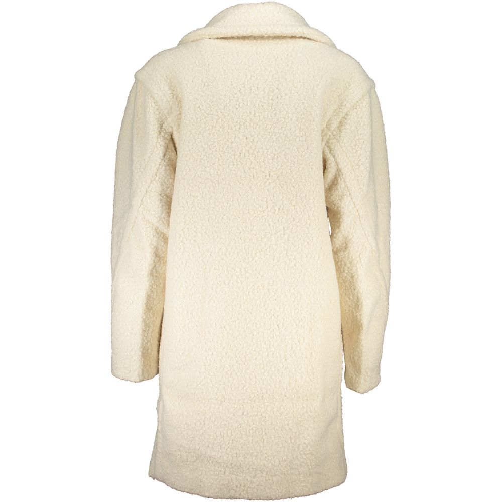 Bianco Polyester Women Jacket - ventzia