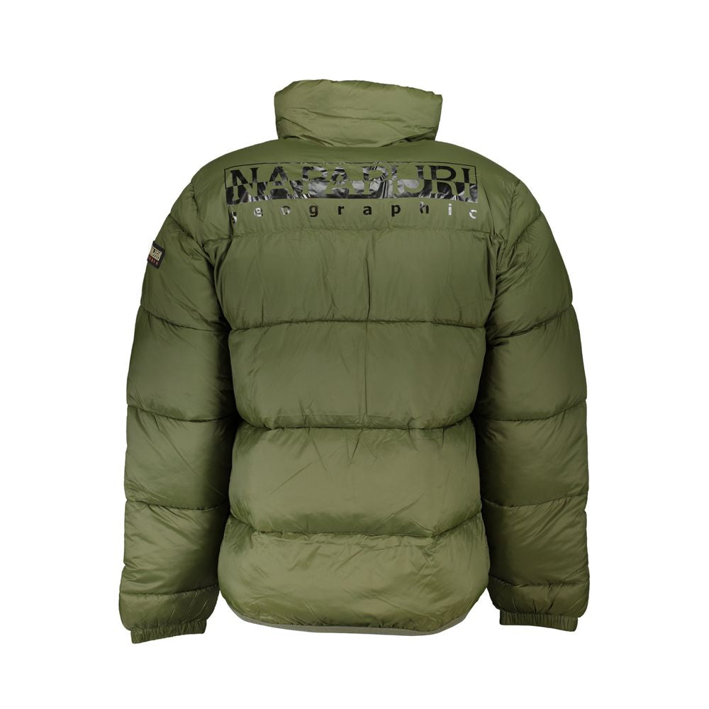 Green Polyamide Men's Jacket - ventzia