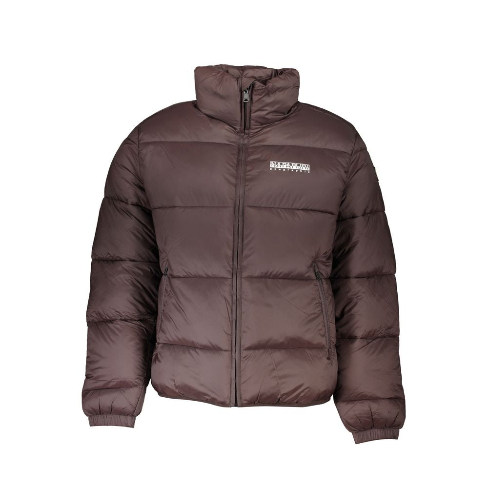Brown Polyamide Men Jacket - ventzia