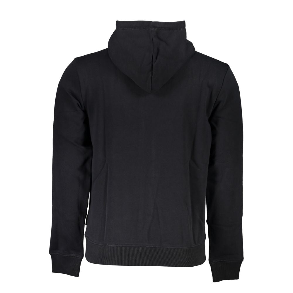 Black Cotton Men's Hooded Sweater - ventzia