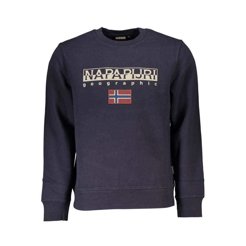 Blue Cotton Men Sweater - ventzia