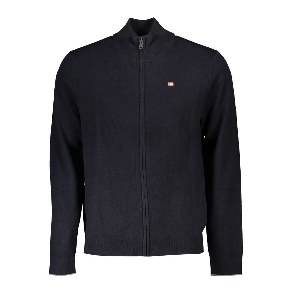 Black Tessuto Men Cardigan - ventzia