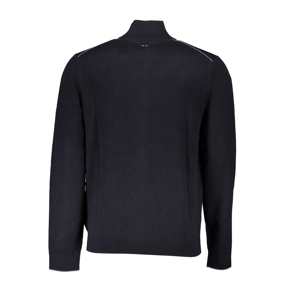 Black Tessuto Men Cardigan - ventzia