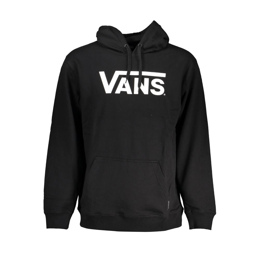 Black Cotton Men's Hooded Sweatshirt - ventzia