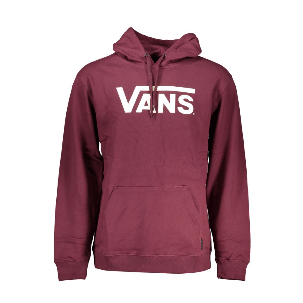 Red Cotton Men Sweater with Hood - ventzia