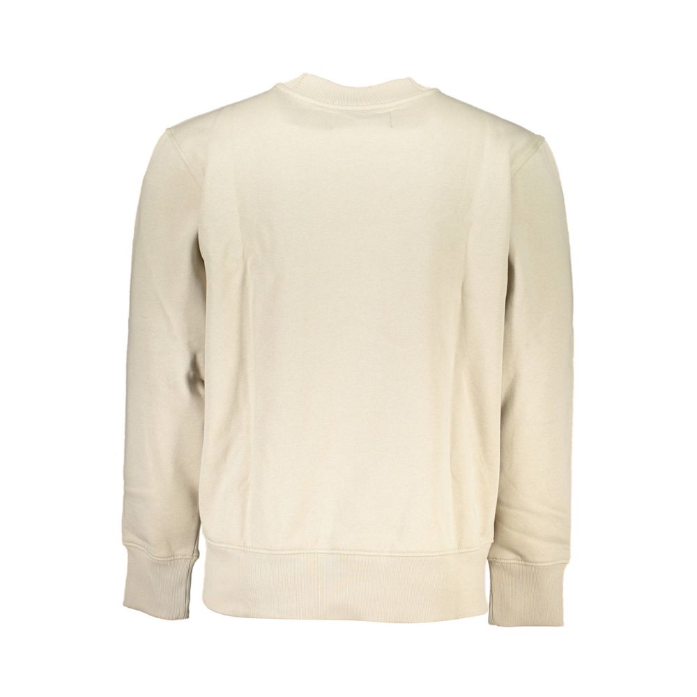 Beige Cotton Men Sweater - ventzia