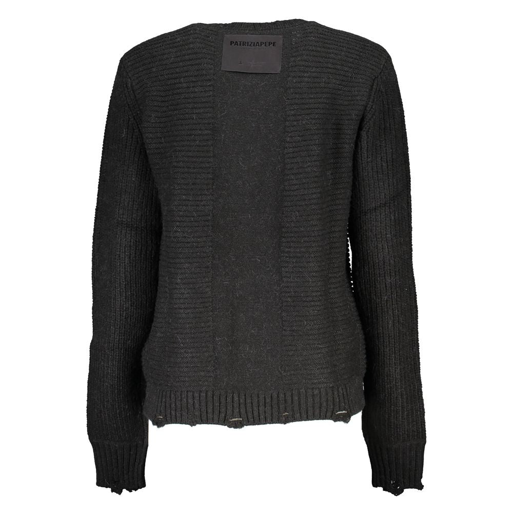 Black Acrylic Women's Sweater - ventzia