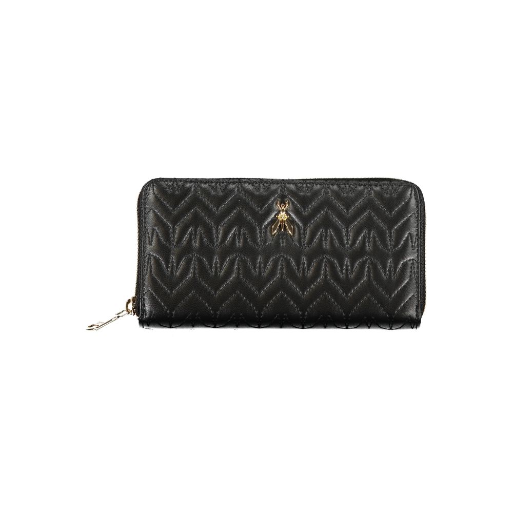 Black Polyurethane Women Wallet - ventzia