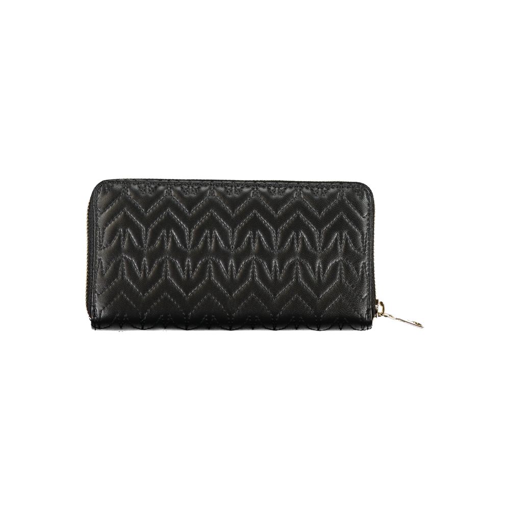 Black Polyurethane Women Wallet - ventzia