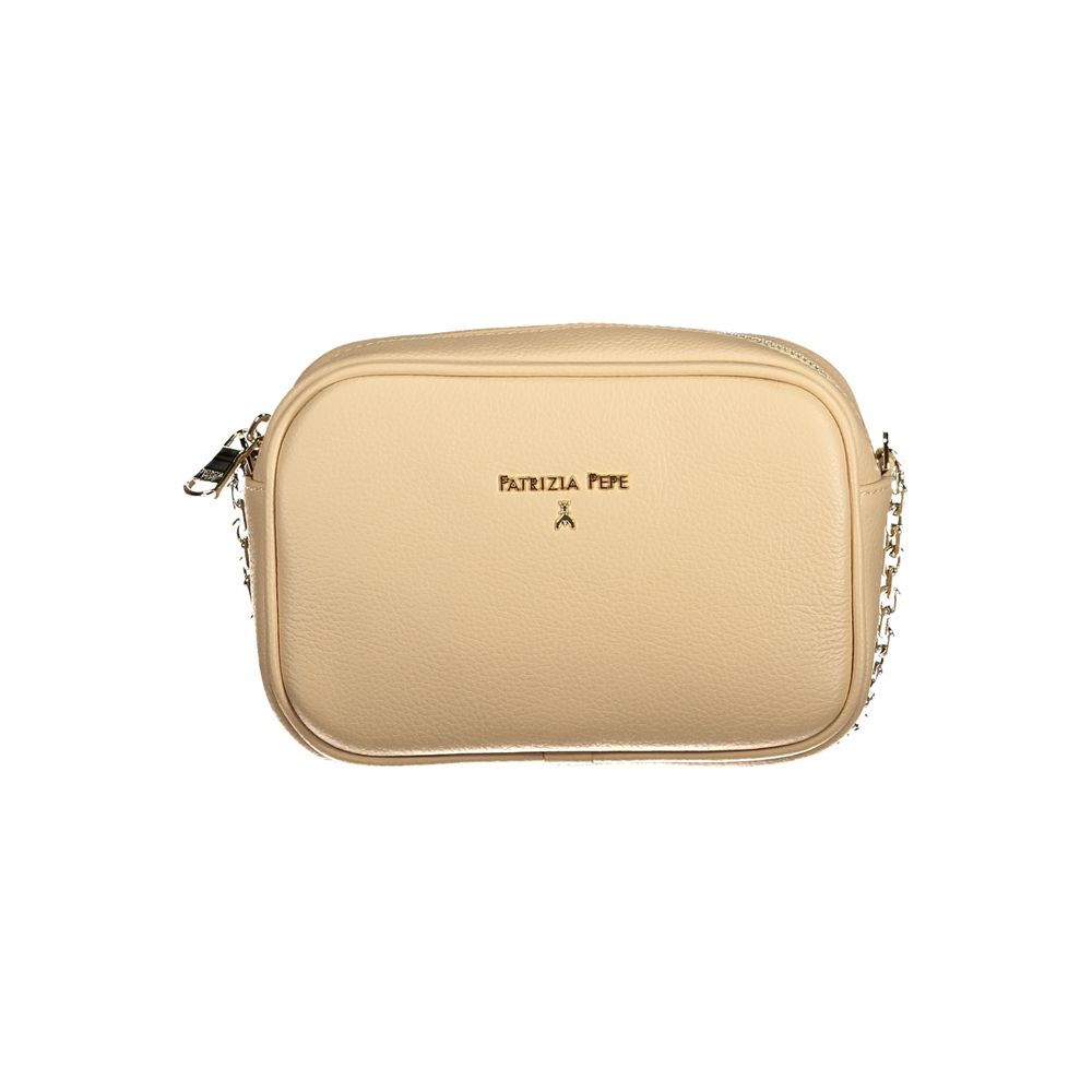 Beige Leather Women Shoulder Bag - ventzia