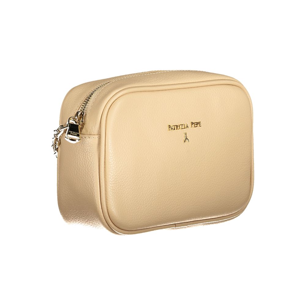 Beige Leather Handbag - ventzia