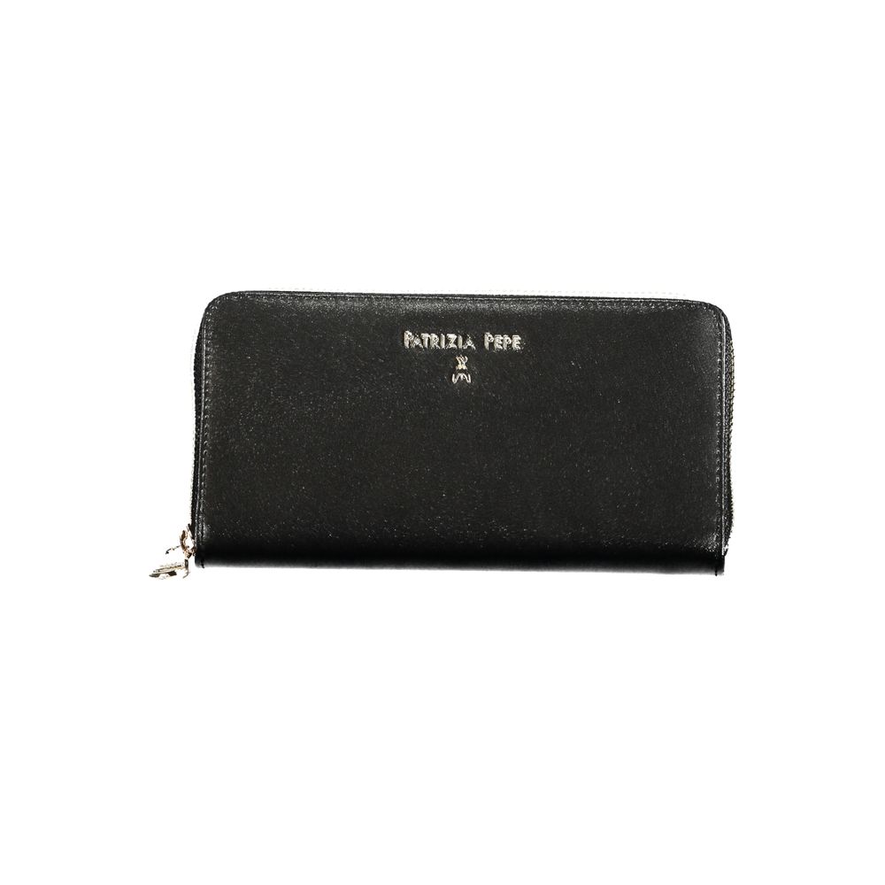 Black Leather Women Wallet - ventzia