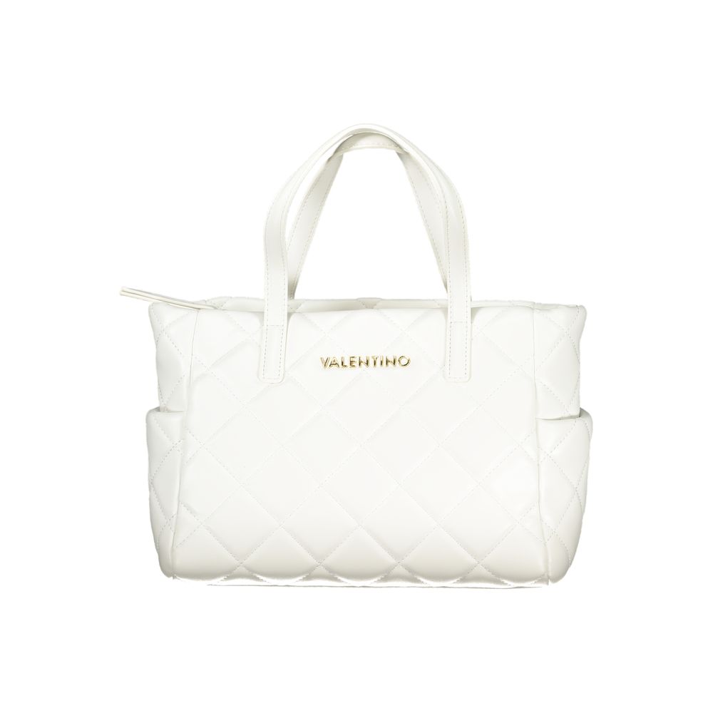 Bianco Polyurethane Women Handbag - ventzia