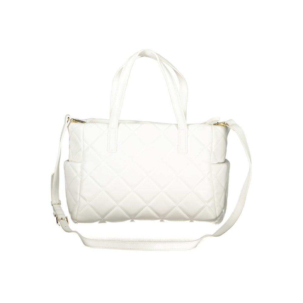 Bianco Polyurethane Women Handbag - ventzia