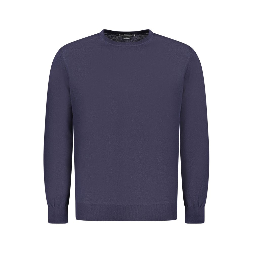 Blue Wool Men's Sweater - ventzia