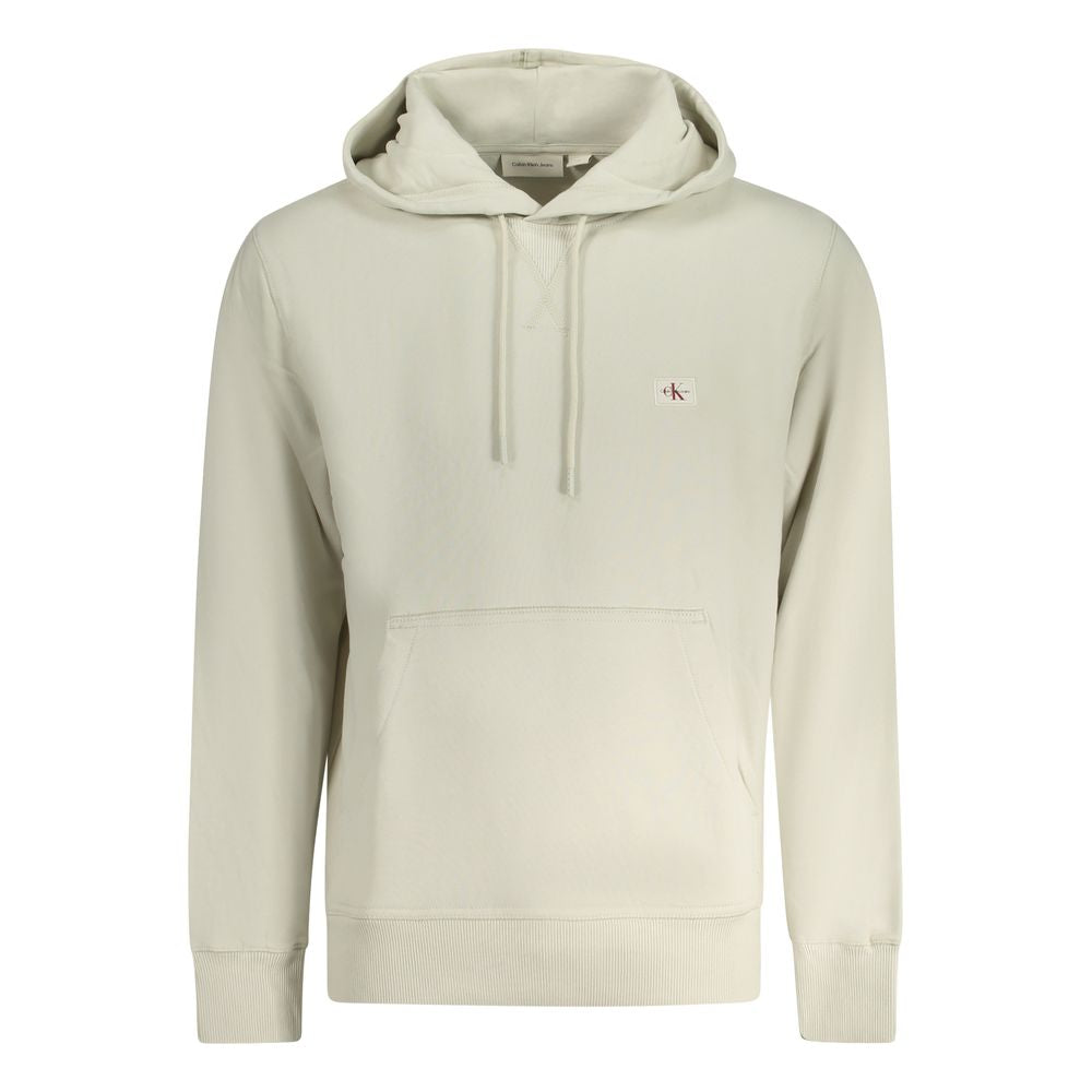 Beige Cotton Men's Hoodie - ventzia