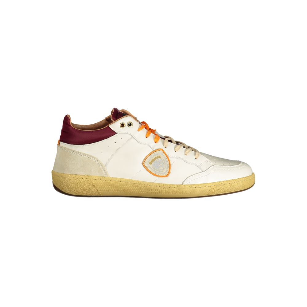 White Leather Men's Sneaker - ventzia
