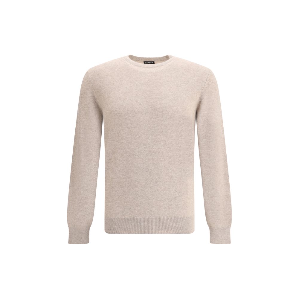Beige Cashmere Cashmere Sweater - ventzia