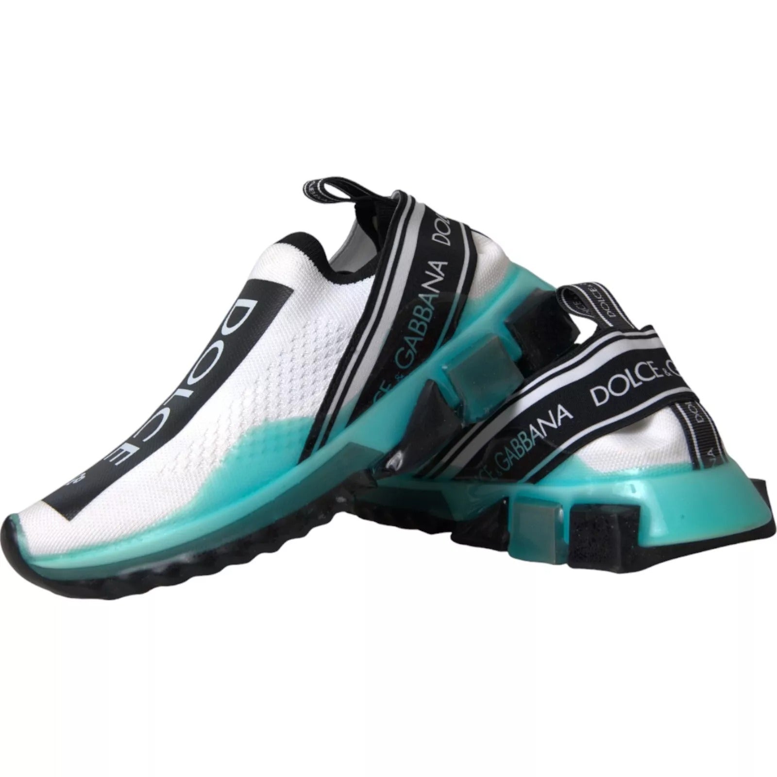 Black White Blue Slip On Sorrento Sneakers - ventzia