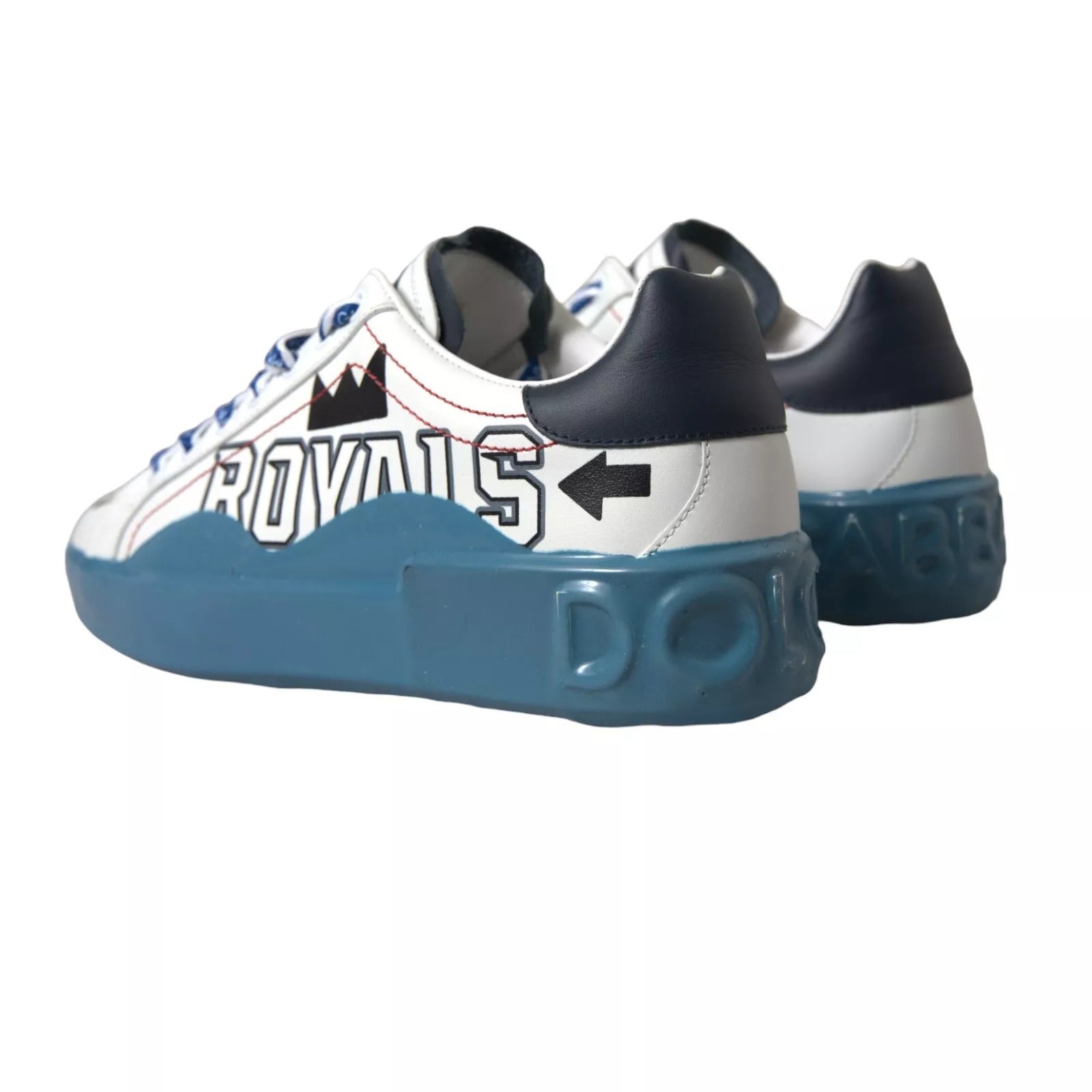 Blue White Printed Portofino Melt Sneakers - ventzia