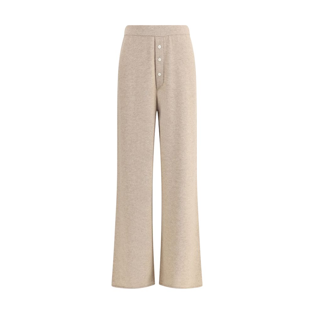 Beige Cashmere Casual Pants - ventzia
