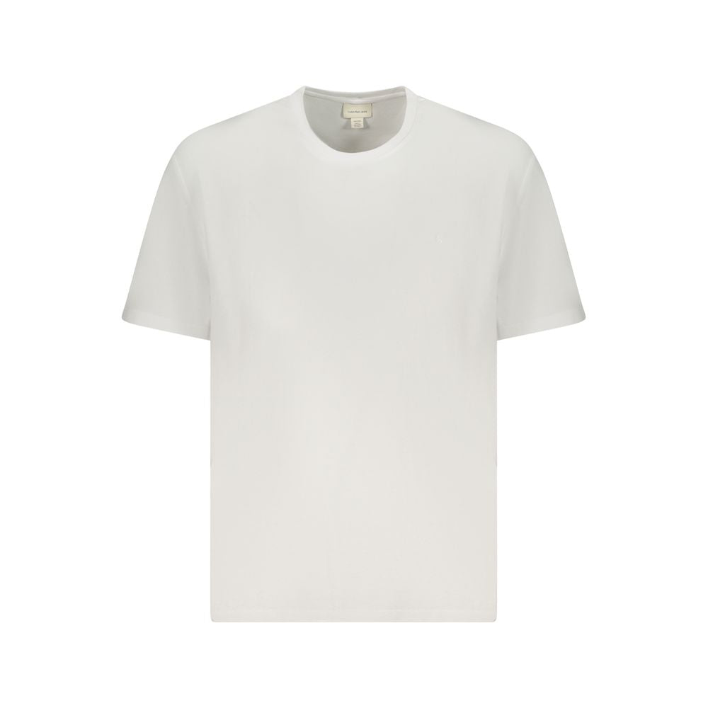 White Cotton Mens T-Shirt - ventzia