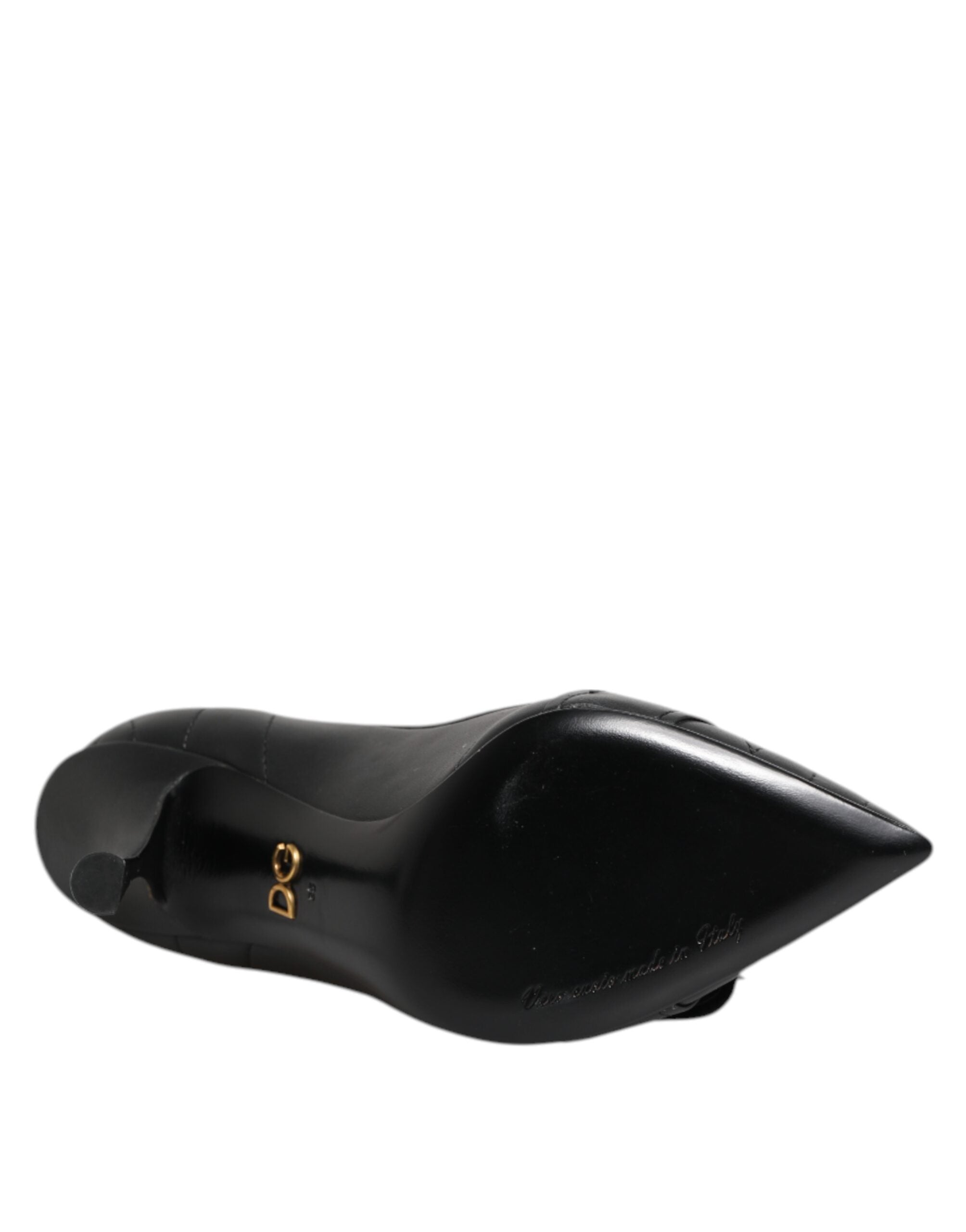 Black Devotion Leather Heels Pumps Shoes - ventzia