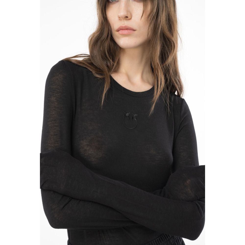 Black Viscose Sweater - ventzia