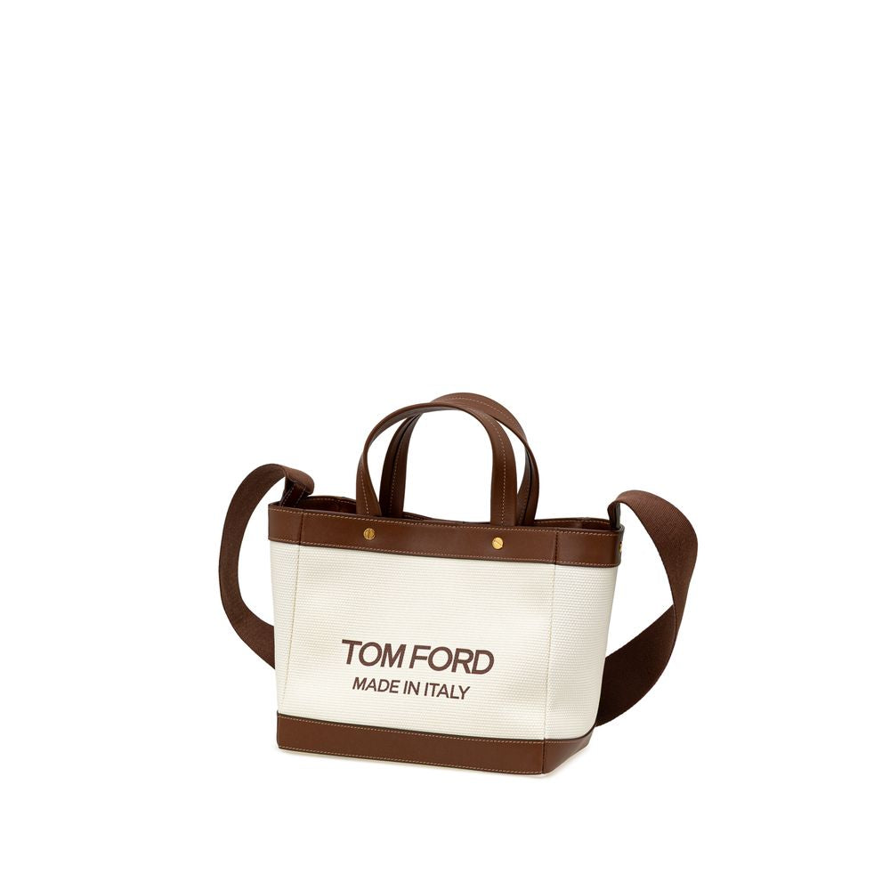 Beige Cotton Tote Bag - ventzia