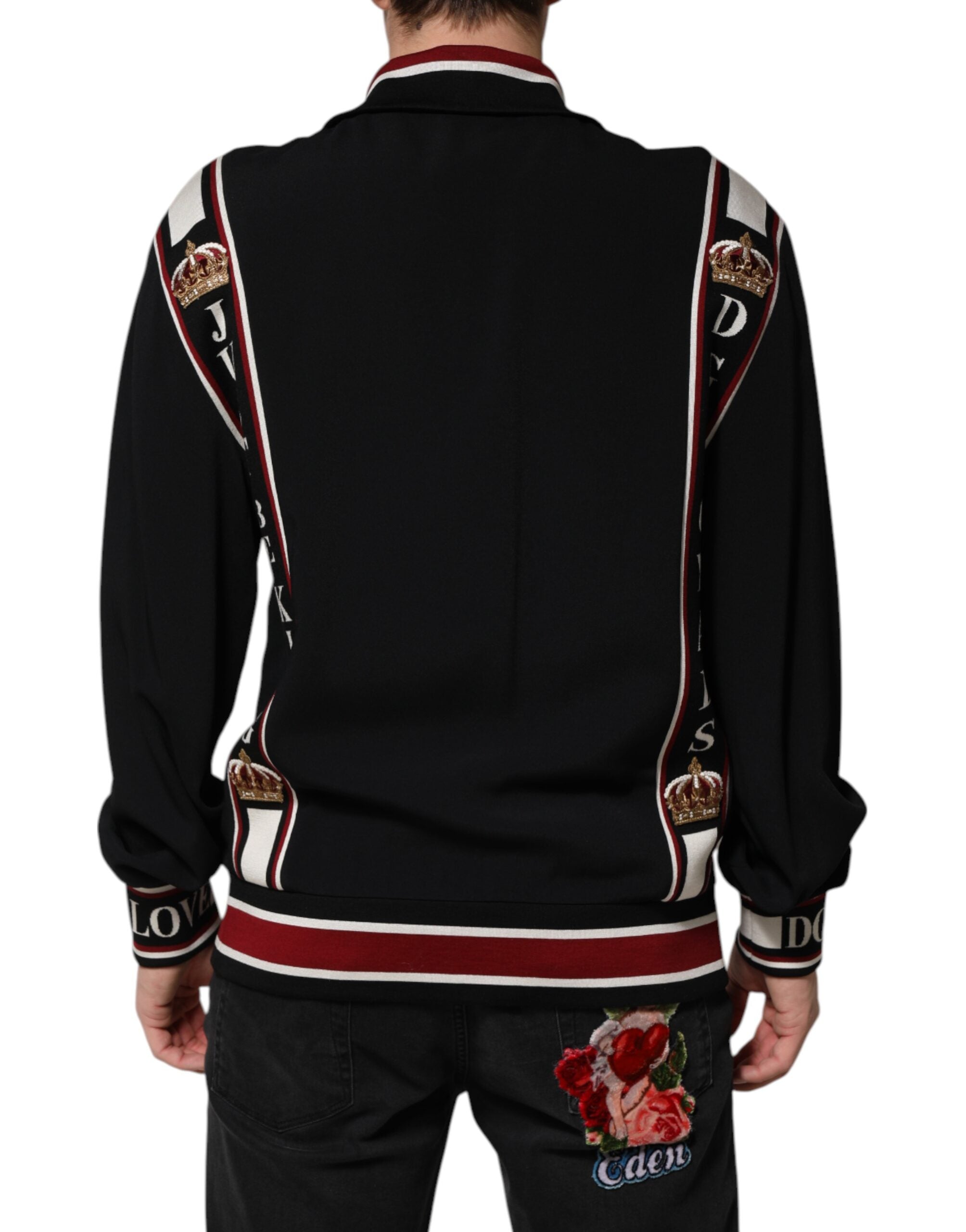 Black DG King Full Zip Sweatshirt Sweater - ventzia